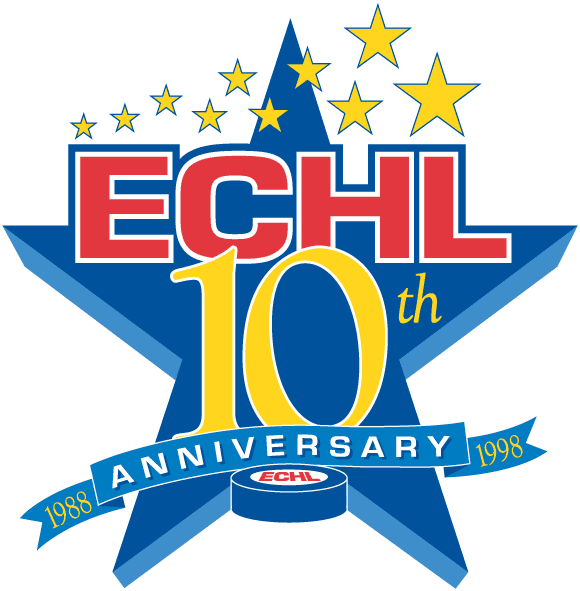 east coast hockey league 1998 anniversary logo iron on transfers for T-shirts